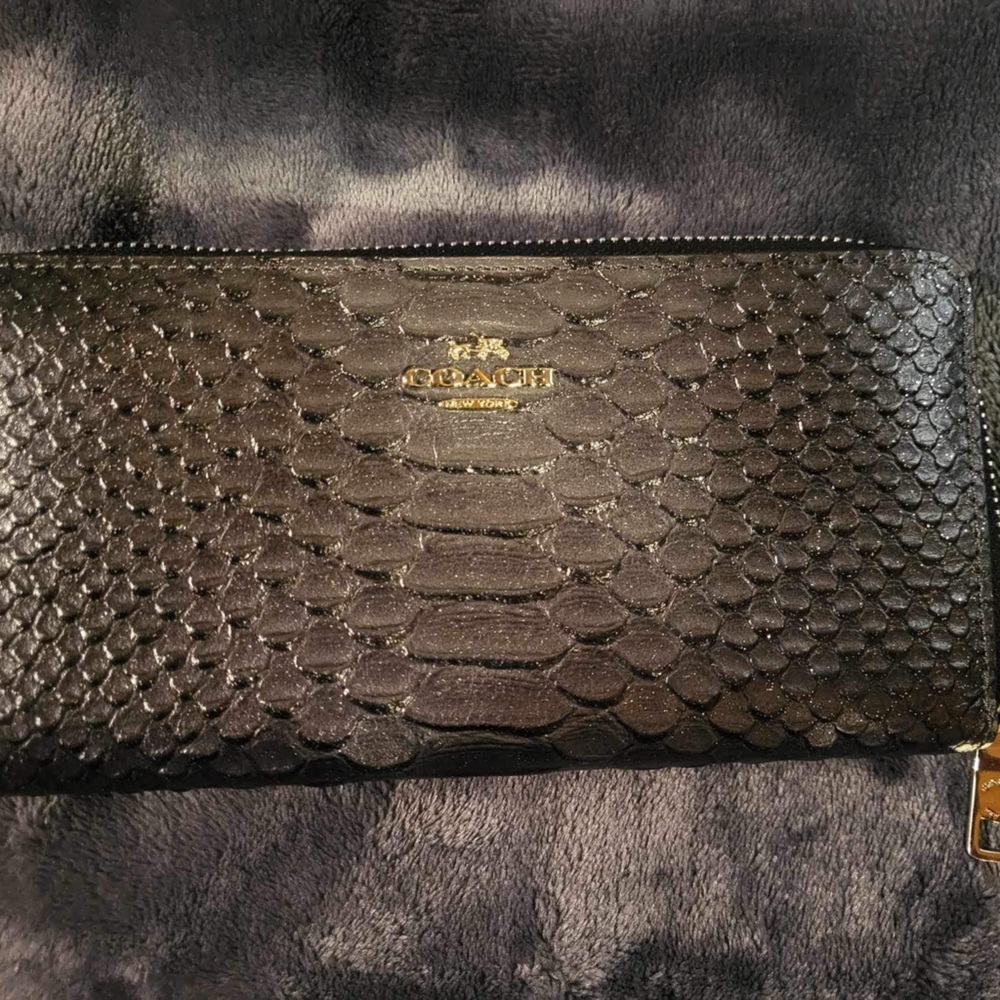 Gray sparkle Coach wallet